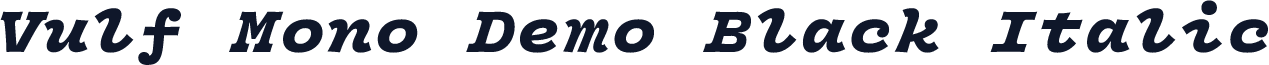 Vulf Mono Demo Black Italic