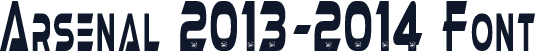 Arsenal 2013-2014 Font
