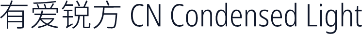 有爱锐方 CN Condensed Light