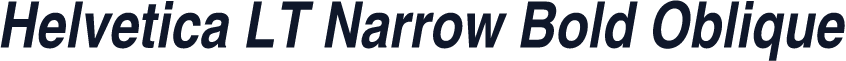 Helvetica LT Narrow Bold Oblique