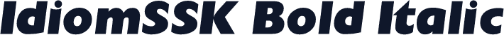 IdiomSSK Bold Italic