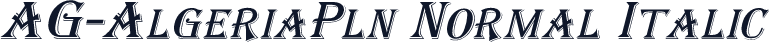 AG-AlgeriaPln Normal Italic