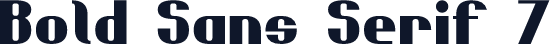 Bold Sans Serif 7