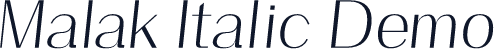 Malak Italic Demo