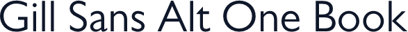 Gill Sans Alt One Book