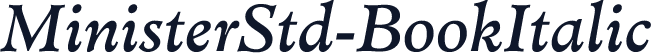 MinisterStd-BookItalic