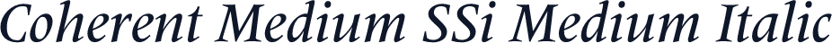Coherent Medium SSi Medium Italic