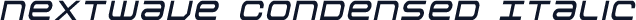 Nextwave Condensed Italic