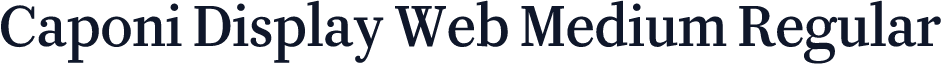 Caponi Display Web Medium Regular