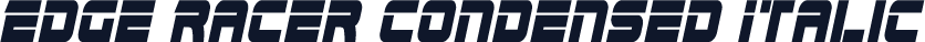 Edge Racer Condensed Italic