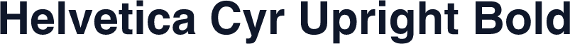 Helvetica Cyr Upright Bold