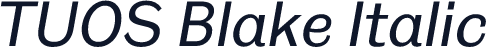TUOS Blake Italic