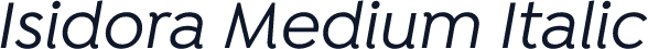 Isidora Medium Italic