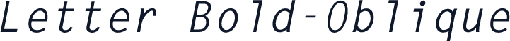 Letter Bold-Oblique