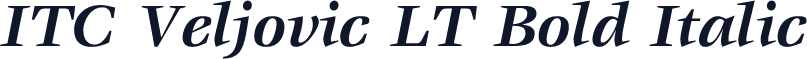 ITC Veljovic LT Bold Italic