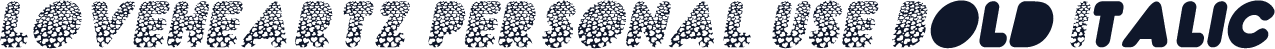 LOVEHEARTZ PERSONAL USE Bold Italic
