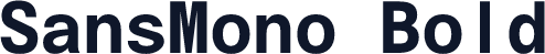 SansMono Bold