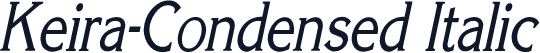 Keira-Condensed Italic