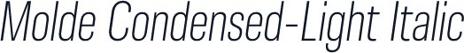 Molde Condensed-Light Italic