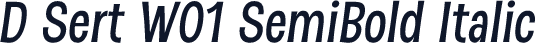 D Sert W01 SemiBold Italic