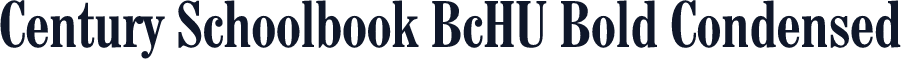 Century Schoolbook BcHU Bold Condensed