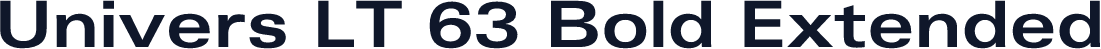 Univers LT 63 Bold Extended