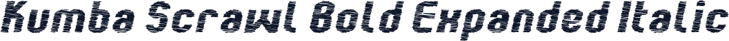 Kumba Scrawl Bold Expanded Italic