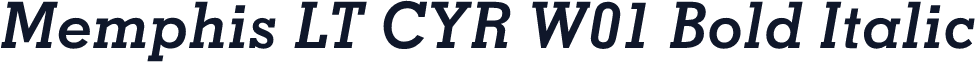 Memphis LT CYR W01 Bold Italic