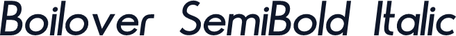 Boilover SemiBold Italic