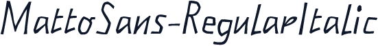MattoSans-RegularItalic