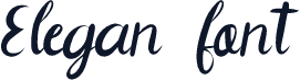 Elegan font