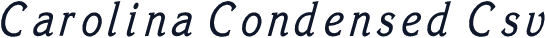 Carolina Condensed Csv