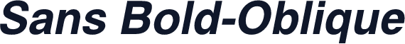 Sans Bold-Oblique