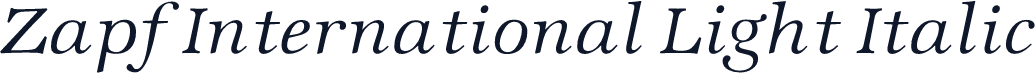 Zapf International Light Italic
