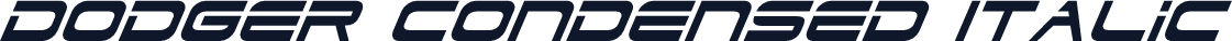 Dodger Condensed Italic