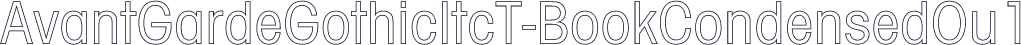 AvantGardeGothicItcT-BookCondensedOu1