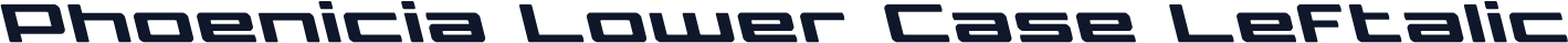 Phoenicia Lower Case Leftalic