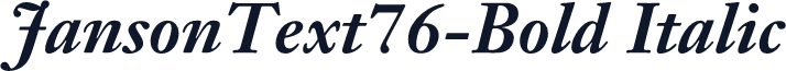 JansonText76-Bold Italic