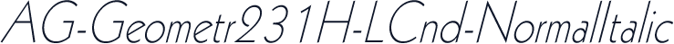 AG-Geometr231H-LCnd-NormalItalic