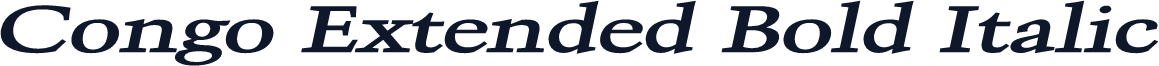 Congo Extended Bold Italic