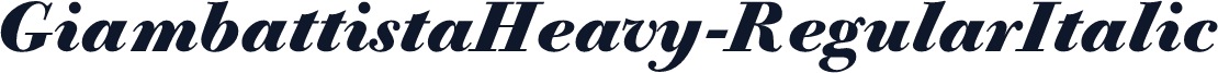 GiambattistaHeavy-RegularItalic