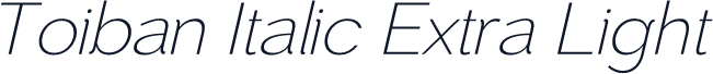 Toiban Italic Extra Light