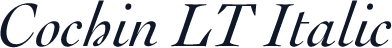 Cochin LT Italic