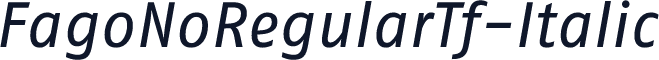 FagoNoRegularTf-Italic