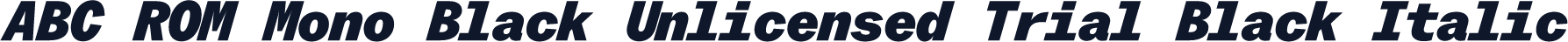 ABC ROM Mono Black Unlicensed Trial Black Italic