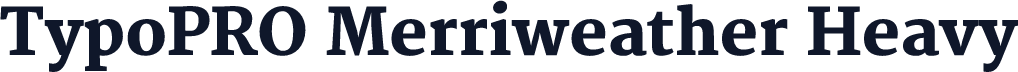 TypoPRO Merriweather Heavy