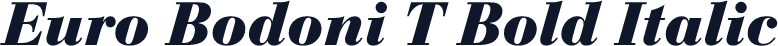 Euro Bodoni T Bold Italic