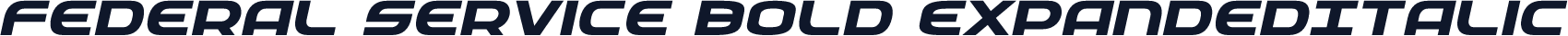 Federal Service Bold ExpandedItalic