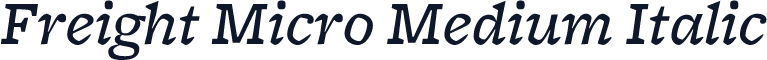 Freight Micro Medium Italic