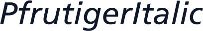 PfrutigerItalic